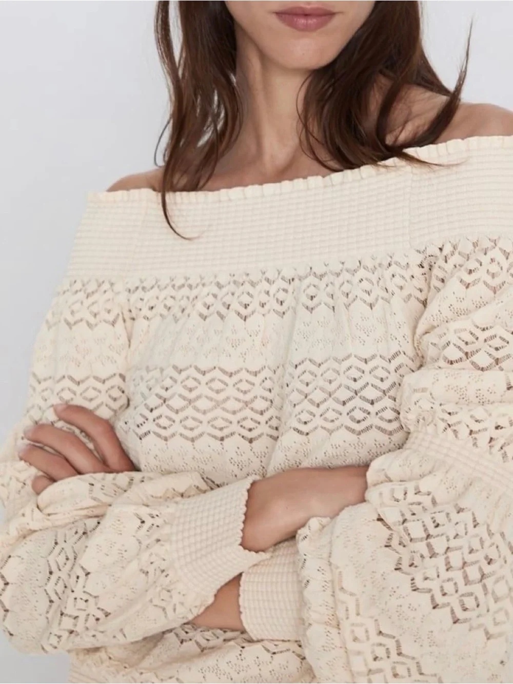 Zara Romantic Off Shoulder Top
